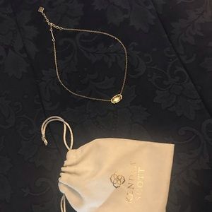Gold and Clear Stone Tory Burch Necklace